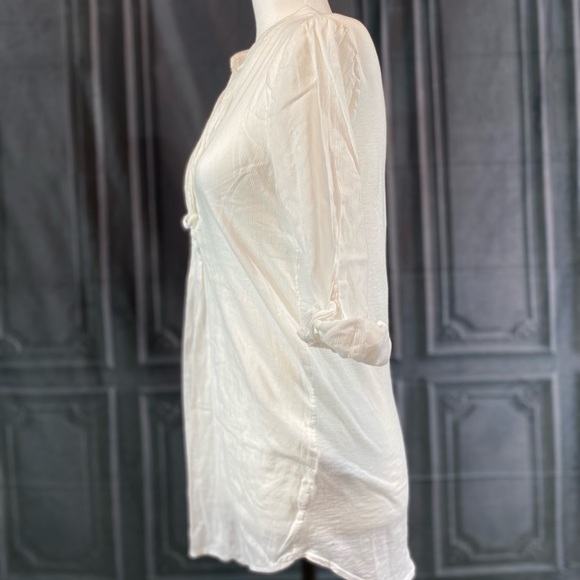 Anthropologie Splendid by Tracy Reese White Tunic Blouse - M - Picture 6 of 6